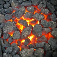 Hot coal for a homemade hardening kiln, knife workshop, Spettine (Italy) 2014